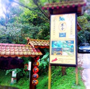 猫空を代表する茶芸館『寒舎』台湾の大自然の中で、お茶や点心を楽しむことができます。